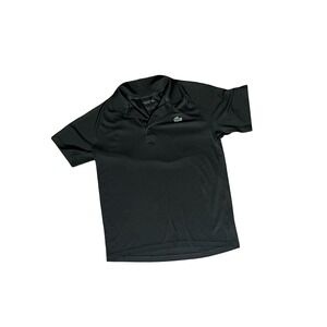 acoste Sport Men's Medium Black Polo Shirt Short Sleeve Performance